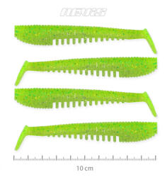 Nevis Impulse Shad 10cm 6, 92gr 4db/cs Fluo Zöld Flitter X2 Plasztik csali (9721-142)