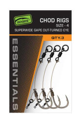 FOX Edges SWGO Chod Rig 4 Füles, Szakállas Előkötött Horog 3db (CCR201)