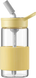 Buydeem CD1017 Portable Glass Straw Bottle 500 ml, Mellow Yellow (CD1017-MY)