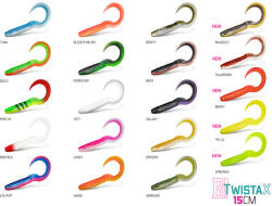 Delphin TwistaX Eeltail Uvs Top Mix 15cm Plasztik Csali 5db - Perchy, Candy, Booty, Redface, Firedot (101003998)