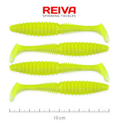 Reiva Zander Power Shad 10cm 7, 05gr 4db/cs (Fluo Zöld) Plasztik csali (9901-144)