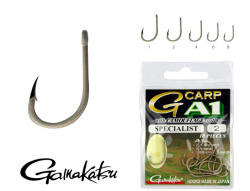Gamakatsu A1 Carp Green Super Zöld 8 10db/csomag Füles Szakállas Bojlis horog (149086-008)