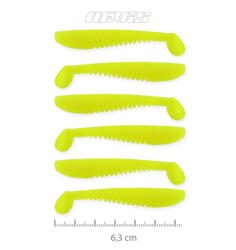 Nevis Impulse Shad 6, 3cm 1, 77gr 6db/cs Citromsárga Plasztik csali (9721-612)