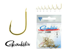 Gamakatsu LS-3310G/001 Arany 1 25db/csomag Lapkás Szakállas Pontyozó horog (146576-001)