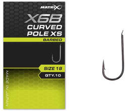 Matrix X6B Curved Pole XS 14 Barbed Lapkás, Szakállas Horog 10db (GHK222)
