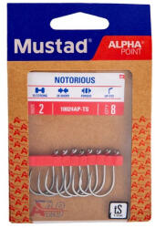 Mustad Notorious 1 Füles, Szakállas Horog 8db (M4295601)