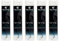 Pallatrax Gripz Straight Point Hair Rigs 8 15lb Steamlink Monofil Előkötött Horog (PXPS1268)