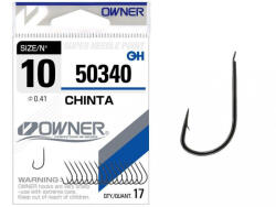 Owner Hooks Chinta 50340 8 Szakállas, Lapkás Finomszerelékes Horog 17db (50340-008)