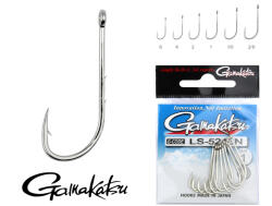 Gamakatsu LS-5213N/002 N/L Ezüst 2 10db/csomag Füles Szakállas Ragadozó halas horog (149013-002)