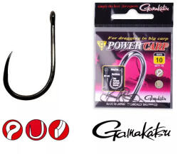 Gamakatsu Power Carp Ring Eye BB Fekete 16 10db/csomag Füles Szakáll nélküli Feeder horog (185093-016)