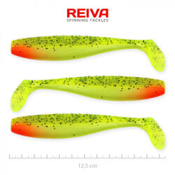 Reiva Flat Minnow shad 12, 5cm 3db/cs (Zöld-Piros Flitter) Plasztik csali (9902-124)
