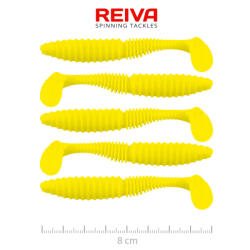 Reiva Zander Power Shad 8cm 3, 18gr 5db/cs (Citromsárga) Plasztik csali (9901-802)