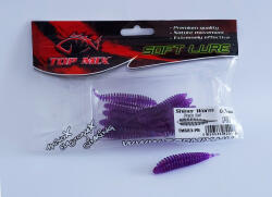 Top Mix Shiner Worm Purple Red 6, 0cm Plasztik Hernyó Csali 10db (TM683-PR)