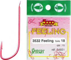 SENSAS Feeling 3532 Rózsaszín 18 Lapkás, Szakállas Keszegező Horog 15db (54651)