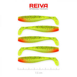 Reiva Flat Minnow shad 7, 5cm 5db/cs (Zöld-Piros Flitter) Plasztik csali (9902-804)