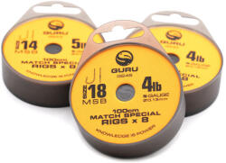 Guru Match Special Rig 18 Szakállas, Lapkás Monofil Előkötött Horog 8db (GRR245)