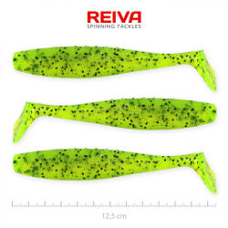 Reiva Flat Minnow shad 12, 5cm 3db/cs (Zöld Flitter) Plasztik csali (9902-125)