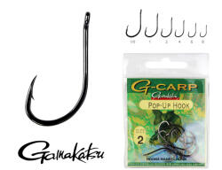 Gamakatsu G-Carp pop-up Fekete 1 10db/csomag Füles Szakállas Bojlis horog (146826-001)