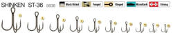 Trabucco Shinken ST-36 BN #18 6 Hármas Horog 6db (205-00-180)