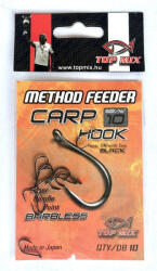 TOPMIX Method Feeder Carp 10 Füles, Szakáll Nélküli Pontyozó Horog 10db (TM834)