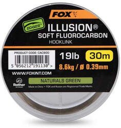 FOX Illusion Soft Naturals Green Fluorocarbon Előkezsinór 0, 39mm 30m (CAC900)