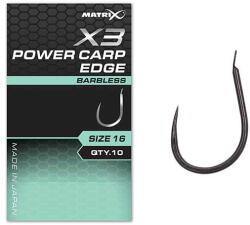 Matrix X3 Power Carp Edge 12 Barbless Lapkás, Szakáll Nélküli Horog 10db (GHK176)