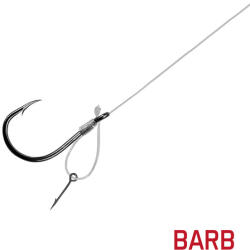 Delphin FLR D-rig 8cm 0, 22mm 6-os Füles, Szakállas Előkötött Horog Csalitüskével 6db (101003776)