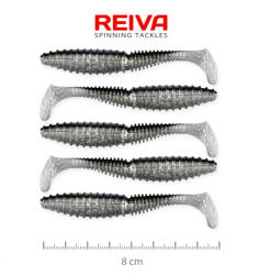 Reiva Zander Power Shad 8cm 3, 18gr 5db/cs (Ezüst Flitter) Plasztik csali (9901-845)