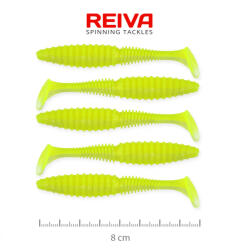 Reiva Zander Power Shad 8cm 3, 18gr 5db/cs (Fluo Zöld) Plasztik csali (9901-844)