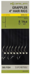 Korum Grappler Hair Rigs 10cm 14 Szakáll Nélküli Füles Monofil Előkött Horog 8db (K0310153)
