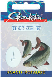 Gamakatsu Roach előkötött Ezüst 20 10db/csomag Lapkás Szakállas Bojlis horog (140113-020)