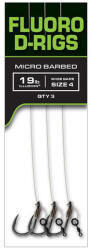 FOX Carp Ready Rigs Fluoro D Rig 6 Füles, Szakállas Előkötött Horog 3db (CCR205)