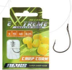 Nevis 10 Szakállas, Füles 40cm 0, 20mm Monofil Előkötött Pontyozó Horog 10db (5705-010)