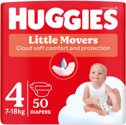 Huggies Little Movers Nadrágpelenka 7-18kg Maxi 4 (50db) (3KCH0621)