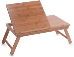 Zeller Ágyi tálalóasztal, könyv vagy táblagép tartóval, bambusz, 55 x 33 x 21, 5 cm (ZE-25325)