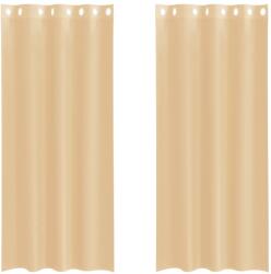 vidaXL 2 db homokszínű fátyolfüggönyök rojtokkal 4102121 (4102121)