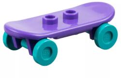 LEGO® 42511c07c89 - LEGO sötétlila minifigura gördeszka, sötét türkiz kerekekkel (42511c07c89)