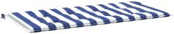 vidaXL kék/fehér csíkos oxford-szövet kerti padpárna 120x50x4 cm 361135 (361135)