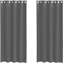 vidaXL 2 db sötétszürke fátyolfüggönyök rojtokkal 140x245 cm 4102080 (4102080)