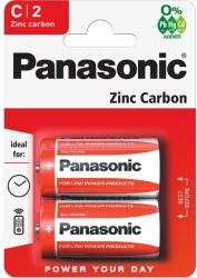 Panasonic Red Zinc C/baby 1.5V cink-mangán tartós elemcsomag (R14R-2BP) - emag