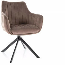 SIGNAL MEBLE Azalia Velvet Forgó Bársony Étkezőszék Cappuccino (SIG-AZALIAVCCA)