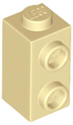 LEGO® Alkatrészek (Pick a Brick) Bézs 1x2 Módosított Elem Oldalán Két Bütyökkel 6232135 (6232135)