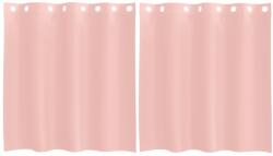 vidaXL 2 db rózsaszín fátyolfüggönyök rojtokkal 140x140 cm 4102095 (4102095)