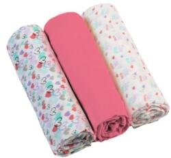 BabyOno BabyOno, scutece din muselina, roz inchis, 3 buc