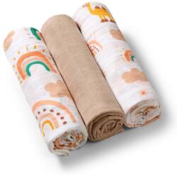 BabyOno BabyOno, scutece din muselina, 70x70 cm, 3 buc. , bej