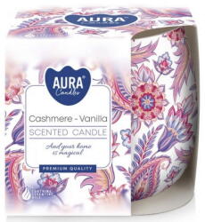 AURA Декоративна свещ с аромат aura casmir vanilie и горене 20 часа (sn71s-61)