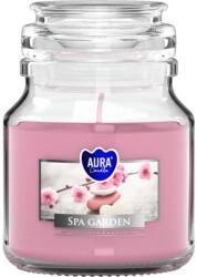 AURA Декоративна свещ с аромат aura spa garden и горене 28 часа (snd71-254)