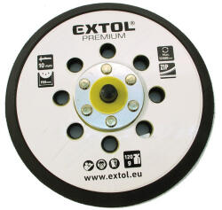 Extol tartalék gumi talp 8865038 rotációs csiszológéphez, 6"/150mm, 8 db lyuk, tépőzáras, max. 12.000/perc, vastagság: 10mm 8865038A (8865038A)