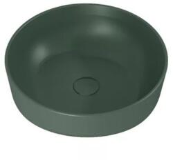 AREZZO design design Lorca pultra ültethető porcelán mosdó 42 cm, túlfolyó nélkül, matt zöld AR-146055 (AR-146055)
