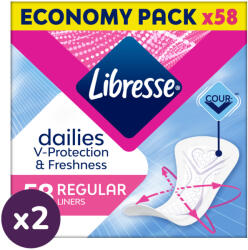Libresse Dailies Fresh Regular tisztasági betét (2x58 db)